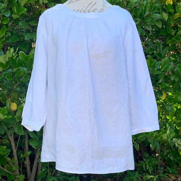 Boden Tops - Boden White Linen Top size 18 NWOT